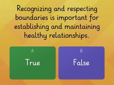 Building Relationships True of False