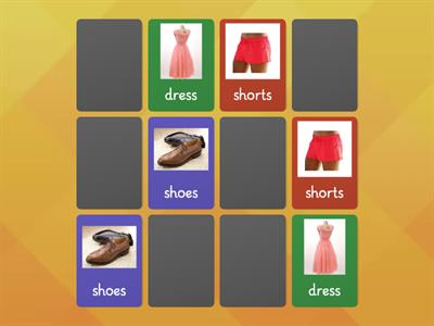 clothes memory game