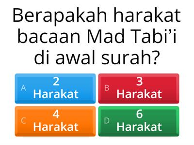 MAD TABI'I DI AWAL SURAH