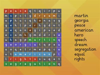 Martin Luther King Jr. Word Search