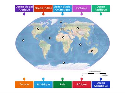 continents et océans