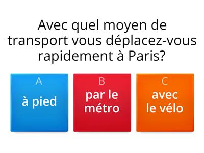 Quiz di francese: La ville de Paris 