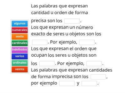  Numerales e indefinidos