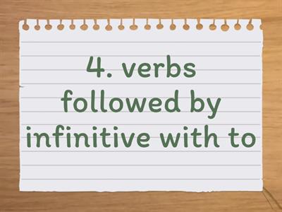 H/W - Appendix: verbs followed by gerunds or infinitives with or without to