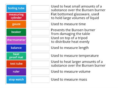 Match Up - Lab Equipment