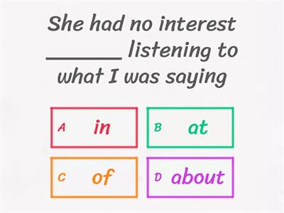 Nouns and dependent prepositions