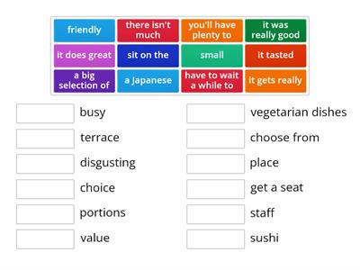 Outcomes pre-intermediate (Unit 3 - Food)