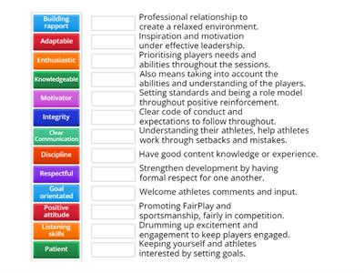 Coach qualities and definition 