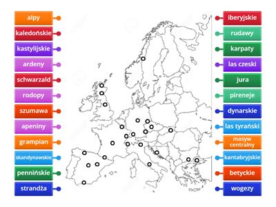 Stolice Mapa Europa - Materiały dydaktyczne