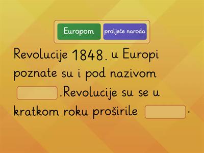 Revolucija 1848. u Europi -vježba