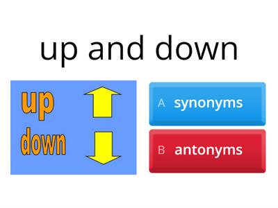 Synonyms or Antonyms