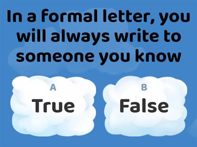 CAE - Formal Letter Writing Quiz