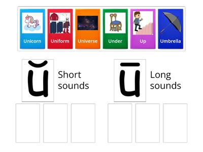 SHORT AND LONG SOUNDS OF THE VOWEL U