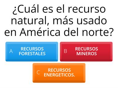 RECURSOS NATURALES FORESTALES Y MINERALES DE AMERICA.