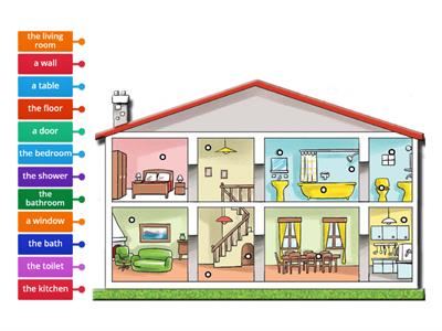 Rooms in a house 