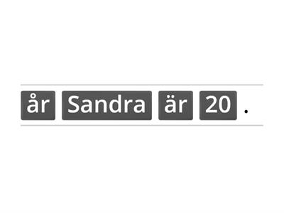 Ordföljd, Sandra-text