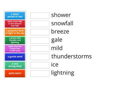 Gold B1 Preliminary weather vocab.