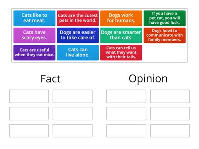 Dogs and Cats: Fact or Opinion