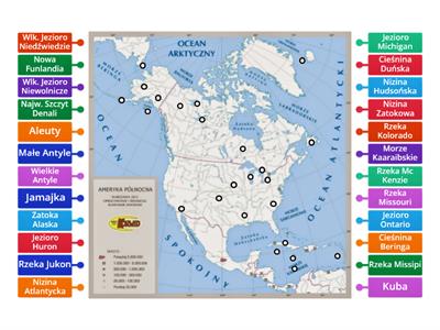 Mapa Ameryki Północnej pt 2