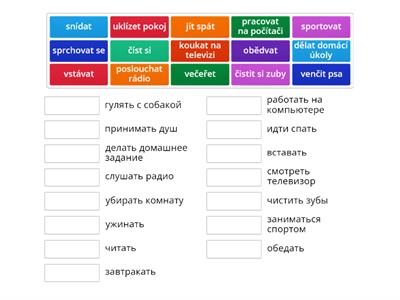Denní aktivity - ruský jazyk.