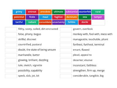 Vocabulary Workshop Level B Unit 5 Synonyms