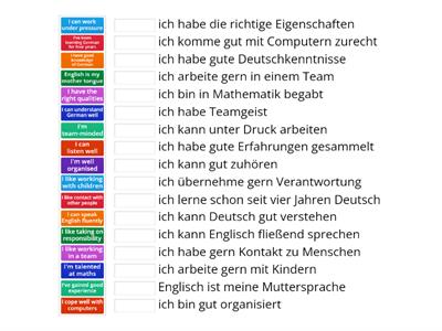 N5 German Writing - BP 3 - Skills & qualities