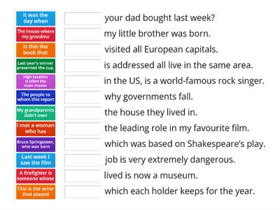 B2 ESL RELATIVE CLAUSES - upper-intermediate