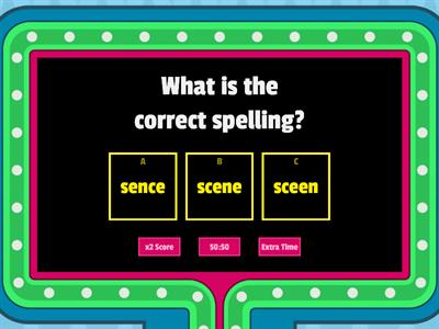 Spelling Quiz gameshow