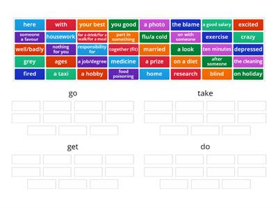 collocations with go/take/get/do