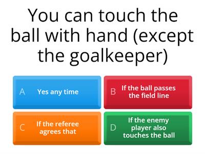 Football rules - quiz