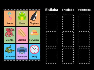 Clasificación de sílabas - Bi-, Tri-, Poli-