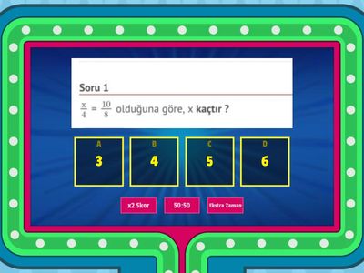 7.Sınıf Matematik Oran ve Orantı Etkinliği-3