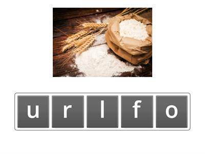 Baking word jumble