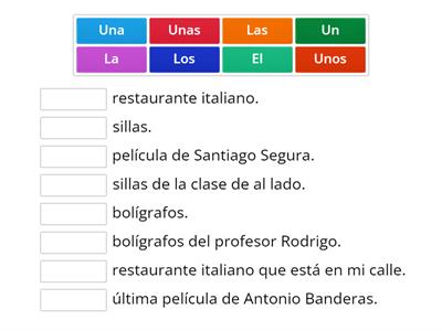 ARTÍCULOS DETERMINADOS E INDETERMINADOS