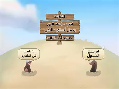 النفي للصف الثالث لغة عربية