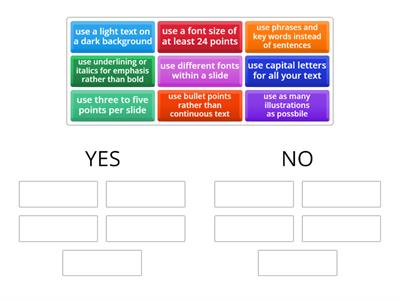 Preparing slides for presentations