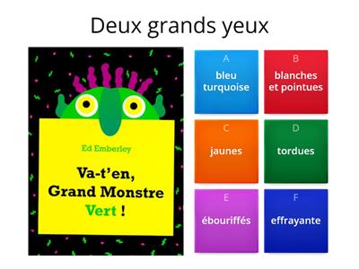 Adjectival agreement for ¨Va-t´en Grand Monstre Vert !¨