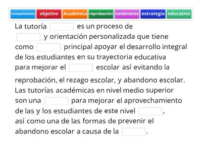 Tutoria Académica nivel medio superior