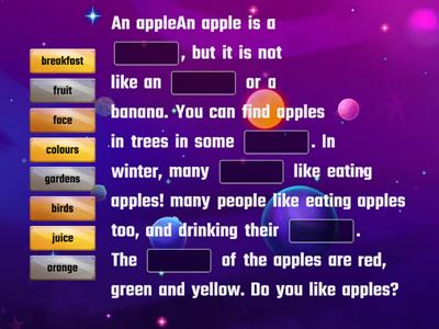 Reading Comprehension: An apple