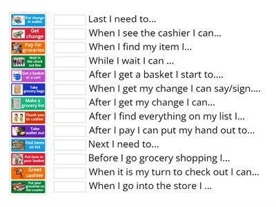 Grocery shopping sequence