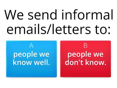 Informal emails