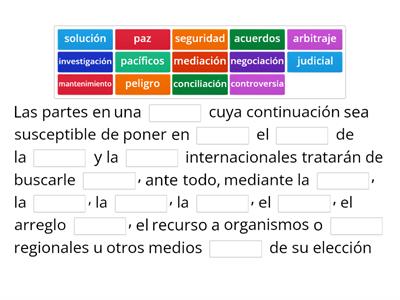 art. 33 Carta de las naciones unidas