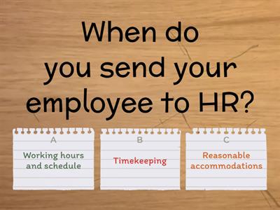 Employee HandBook Quiz