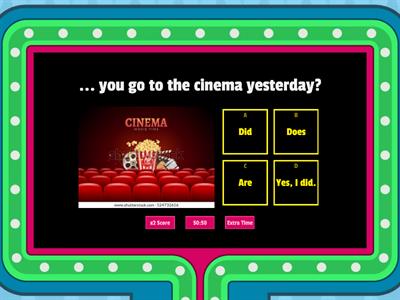  Past simple questions "CINEMA"