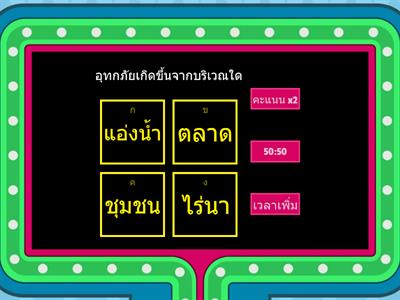 เกมส์ตอบคำถามอุทกภัย