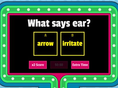 What says ear air and para (arr, err, ar + vowel)