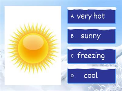 Grade 2 Weather and temperature Quiz