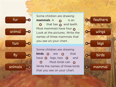 Page 18 (Mammals and birds) - Cambridge Global English 3