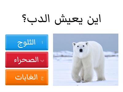 انواع بيئات الحيوانات