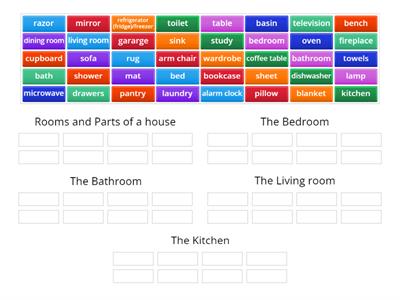 House vocabulary Group Sort